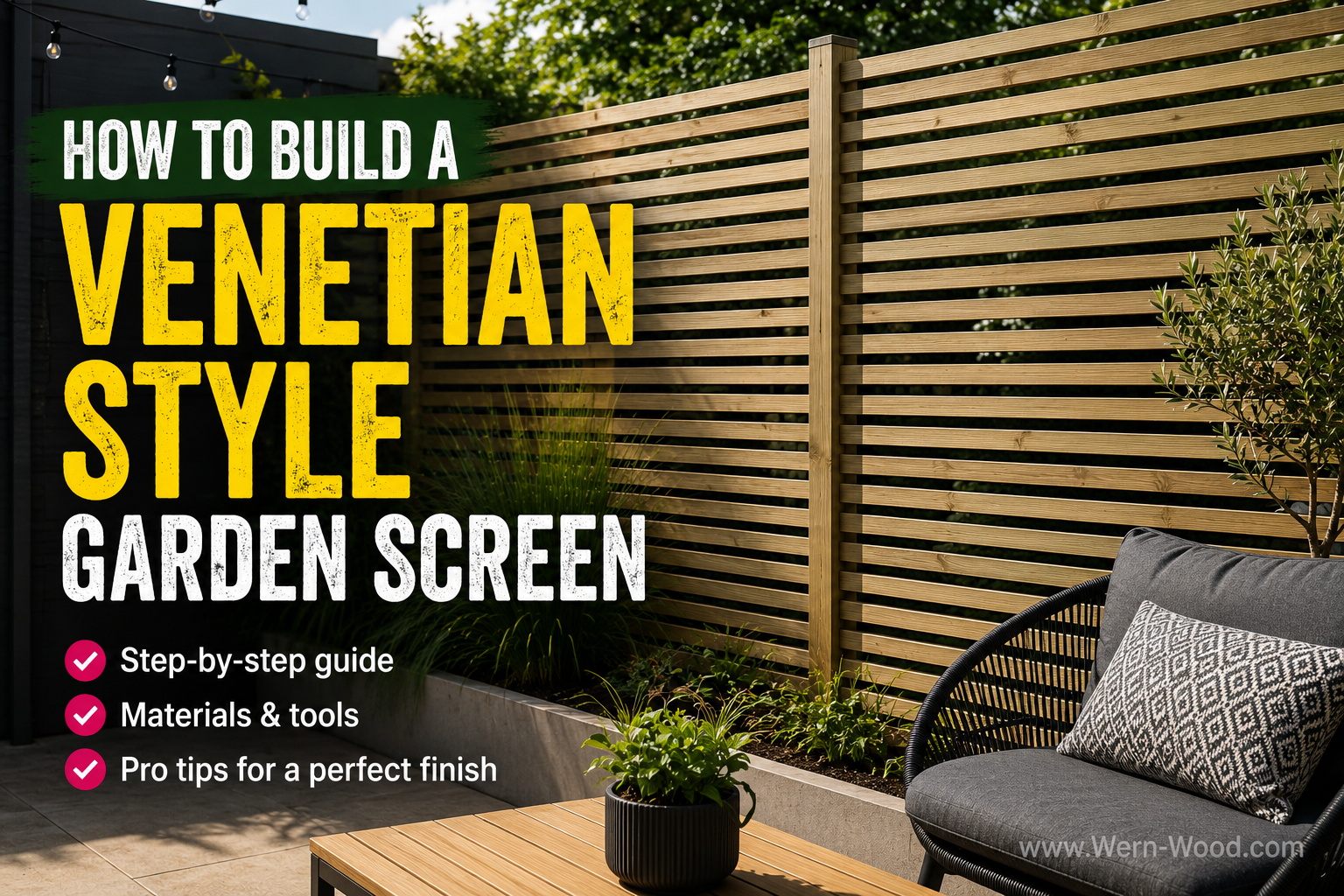 How to Build a Venetian Style Garden Screen