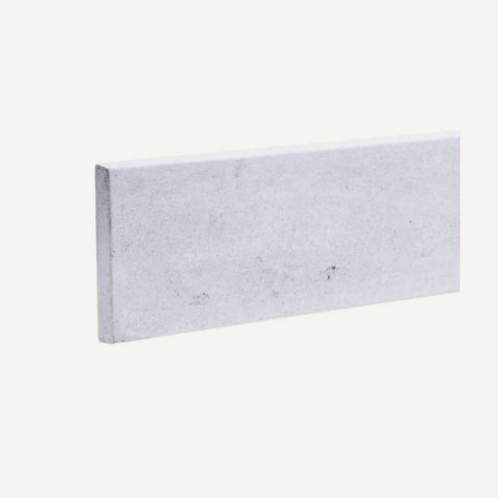 Steel reinforced concrete gravel board for slotted fence posts