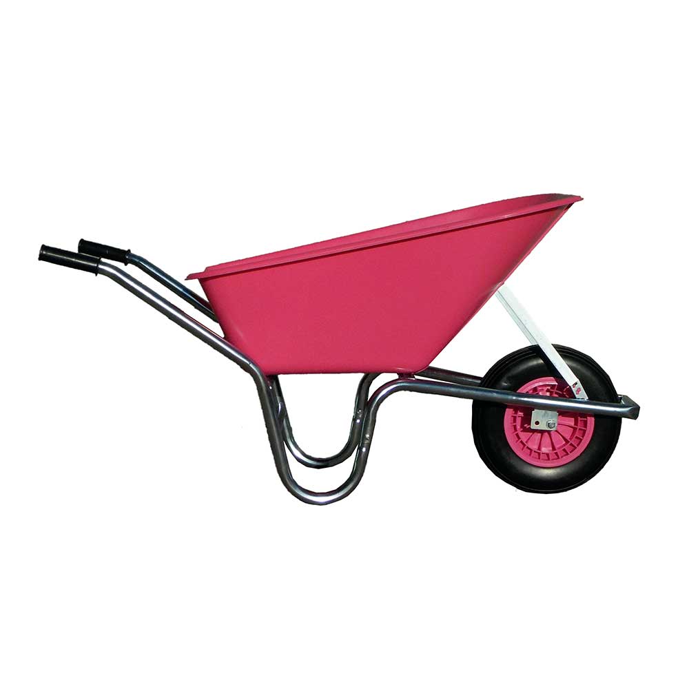 110L Puncture-Proof Wheelbarrow – Pink, Purple & Orange