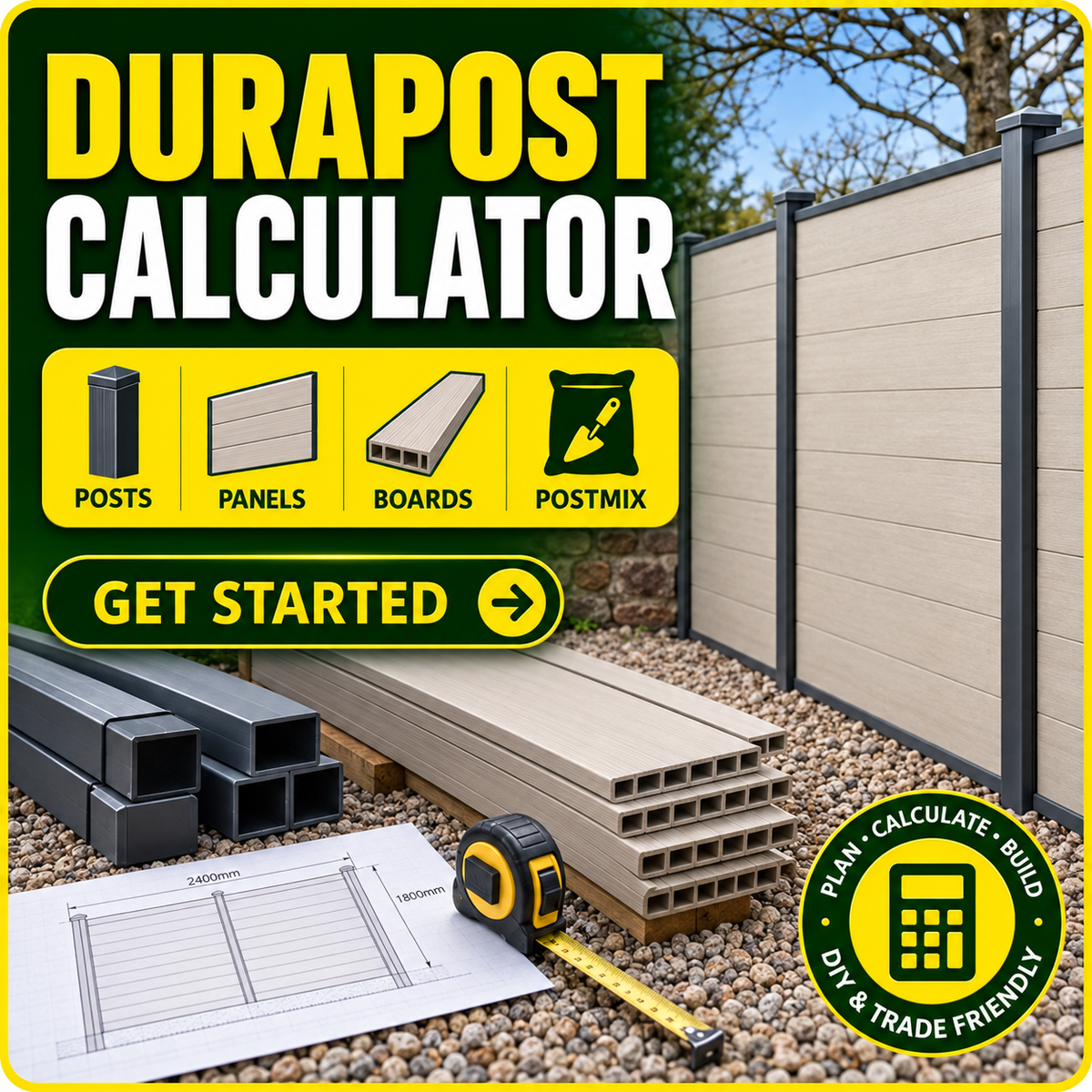 DuraPost VISTA Fence Calculator & Complete Kit Builder