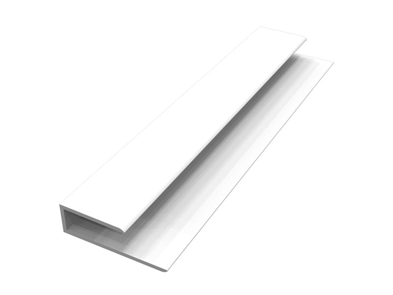 White uPVC Hollow Soffit J Trim Starter Trim – F107