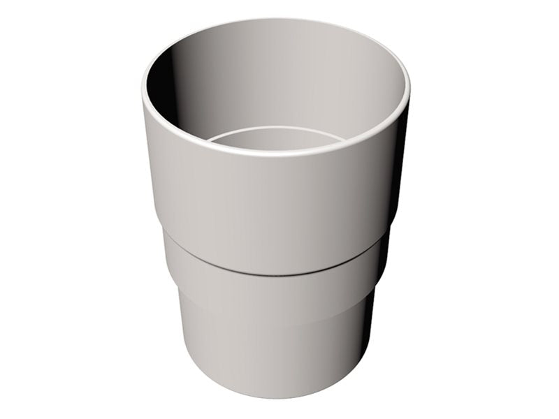 White Round Downpipe Pipe Socket uPVC Connector – FRR525