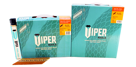 Viper Collated Gun Nails – Galvanised, No Gas