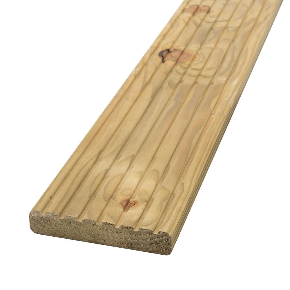 Treated Softwood Decking Boards – Reversible Smooth & Grooved - Wern-wood