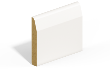 Primed MR MDF Skirting Dual Moulding Chamfer / Pencil Round