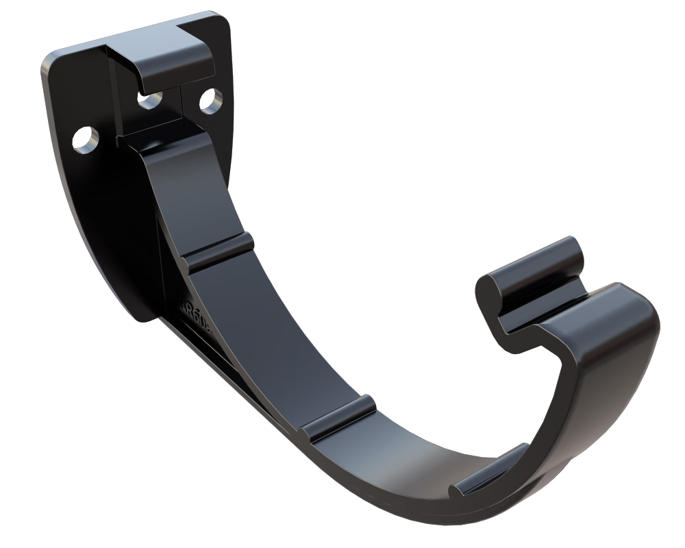 Black Round Gutter Fascia Bracket uPVC – FRR609BL
