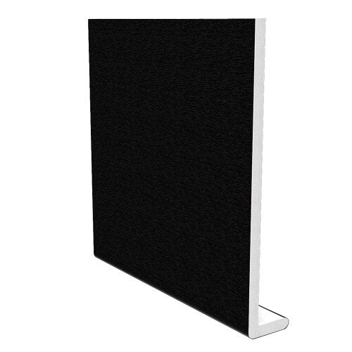 225mm x 5m - 10mm Square Leg Cap Over Fascia Black Ash Wood Grain – FW225WGB