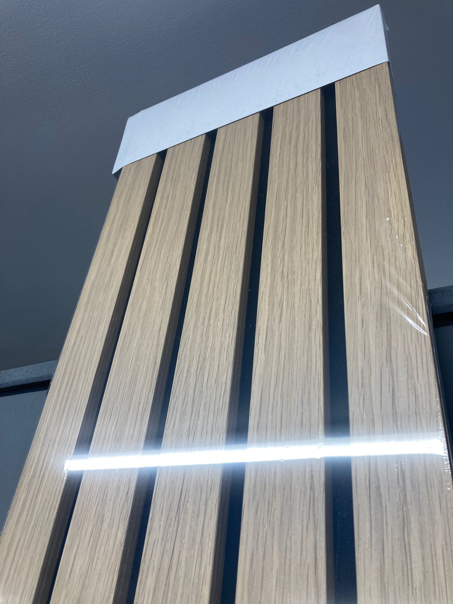 Acoustic Wall Panel - Light Oak - 2.6m x 0.3m - 2 pcs