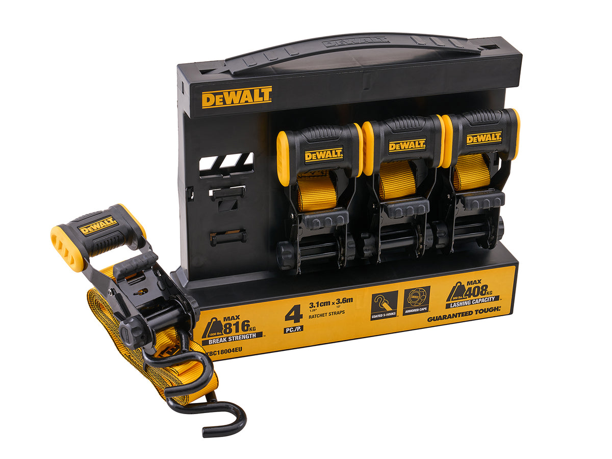 DeWalt 4 Piece Ratchet Strap Set