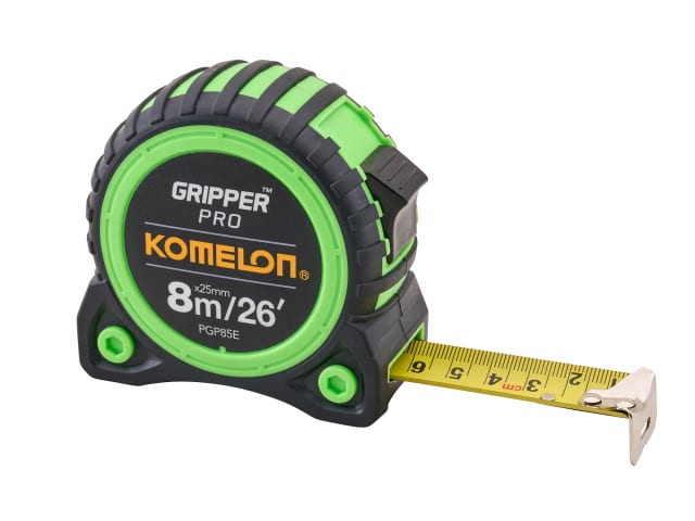 Komelon 8m Hi-Vis Gripper Tape Measure