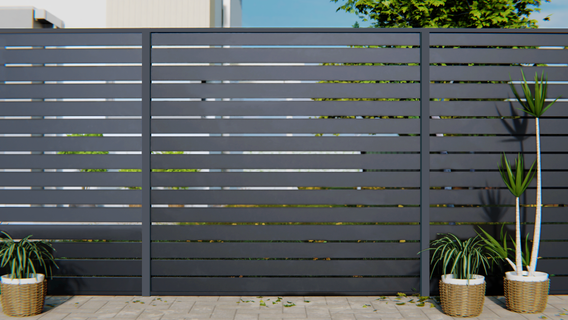 DuraPost HORIZON Aluminium Screen Panel Anthracite Grey