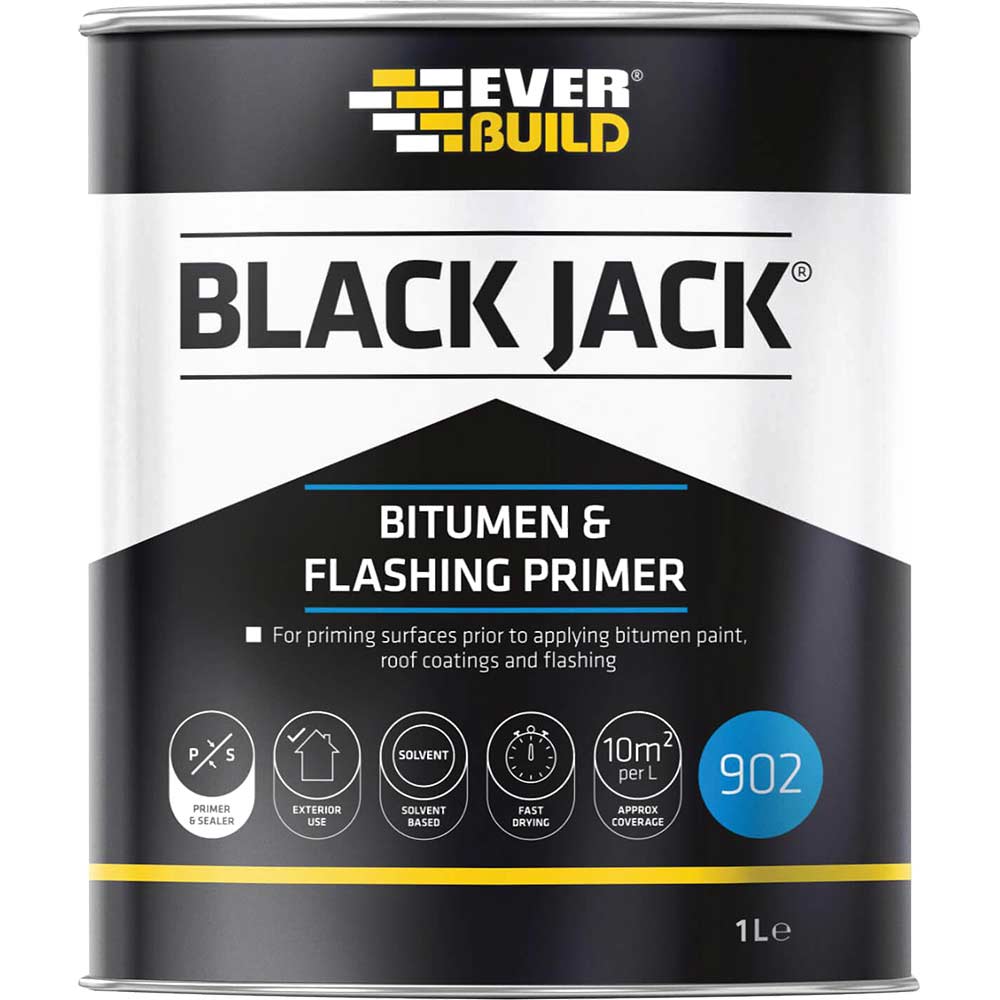 Everbuild Black Jack 902 Bitumen and Flashing Primer 1L