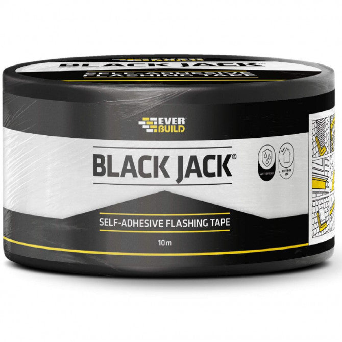 Everbuild Black Jack Self Adhesive Flashing Trade Roll - 100mm x 10m