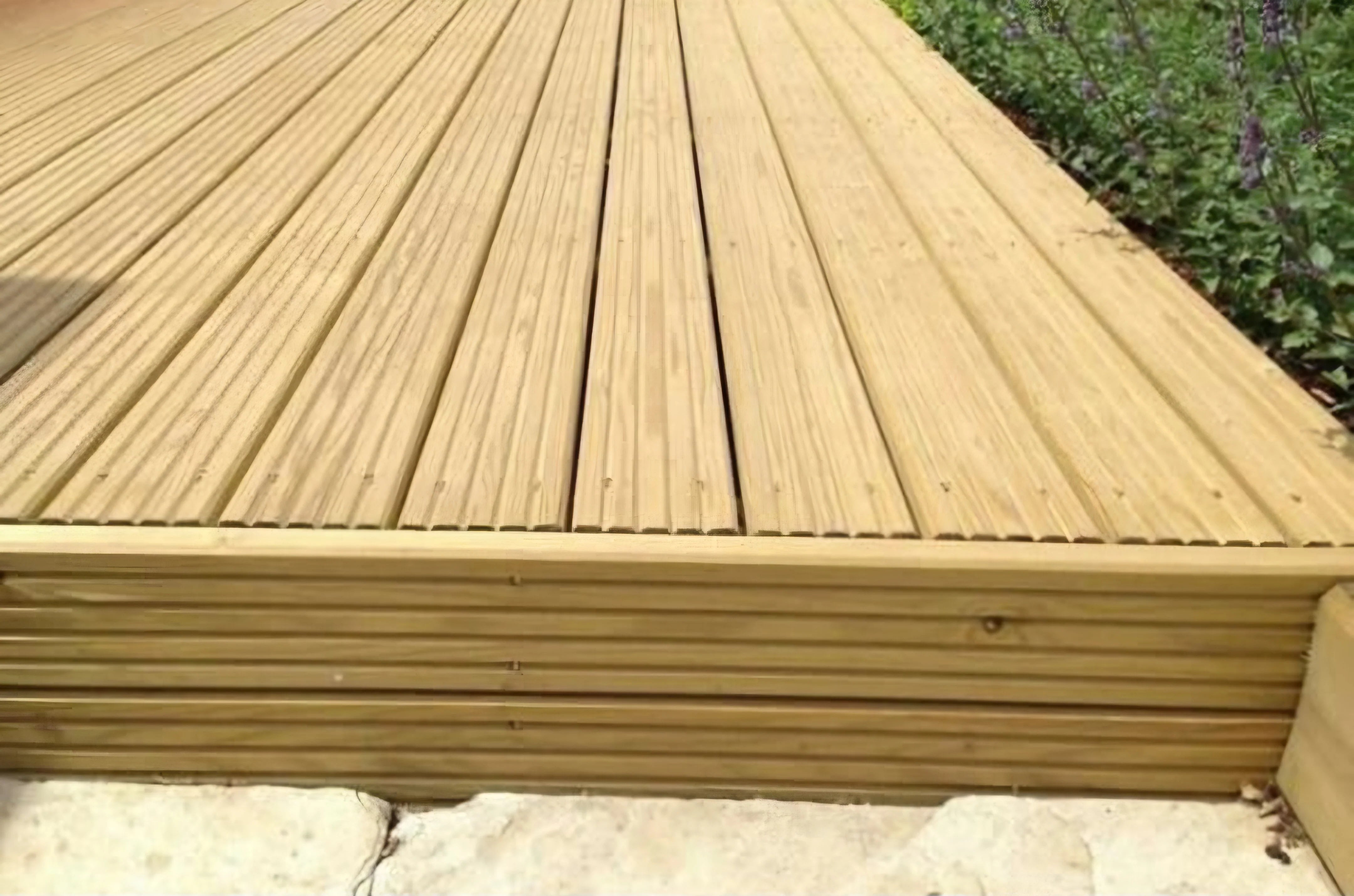 Grooved & Reeded Treated Softwood Decking Boards