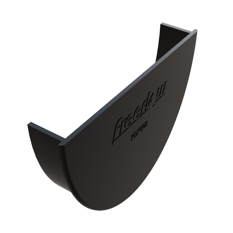 Black Deepflow Gutter Internal Stopend uPVC – FDF608