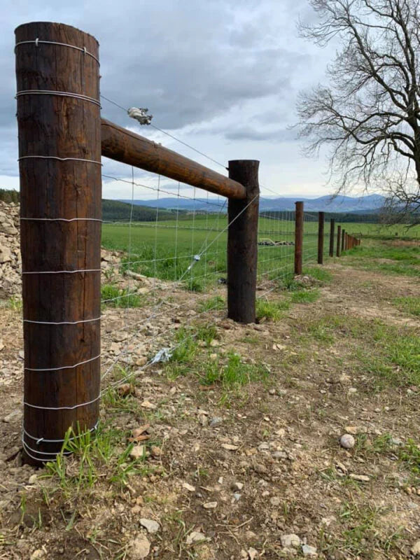 Creosote Treated Round Agricultural Strainer Posts