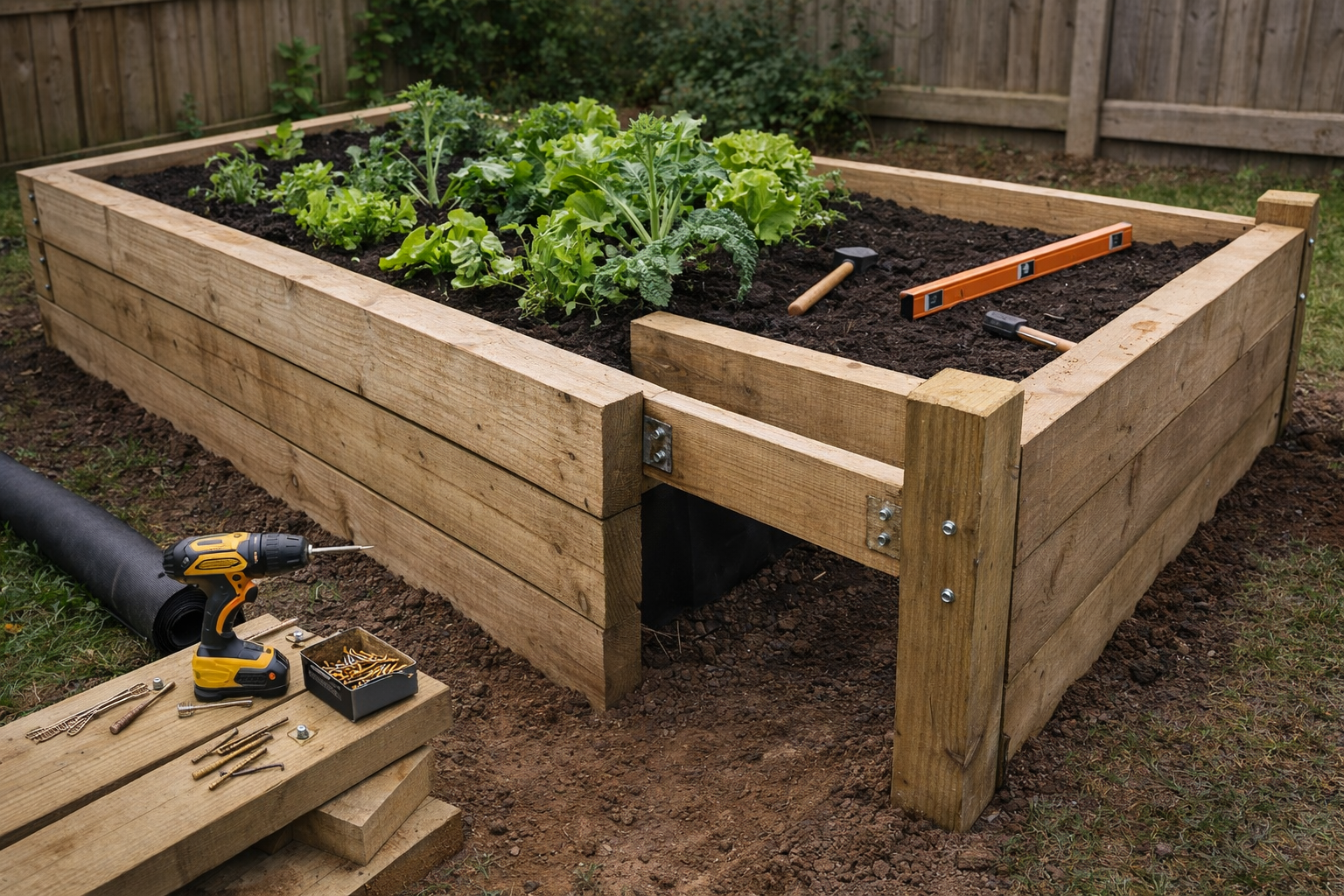 A Simple Weekend Project: Build a Raised Bed That Doesn’t Bow Out