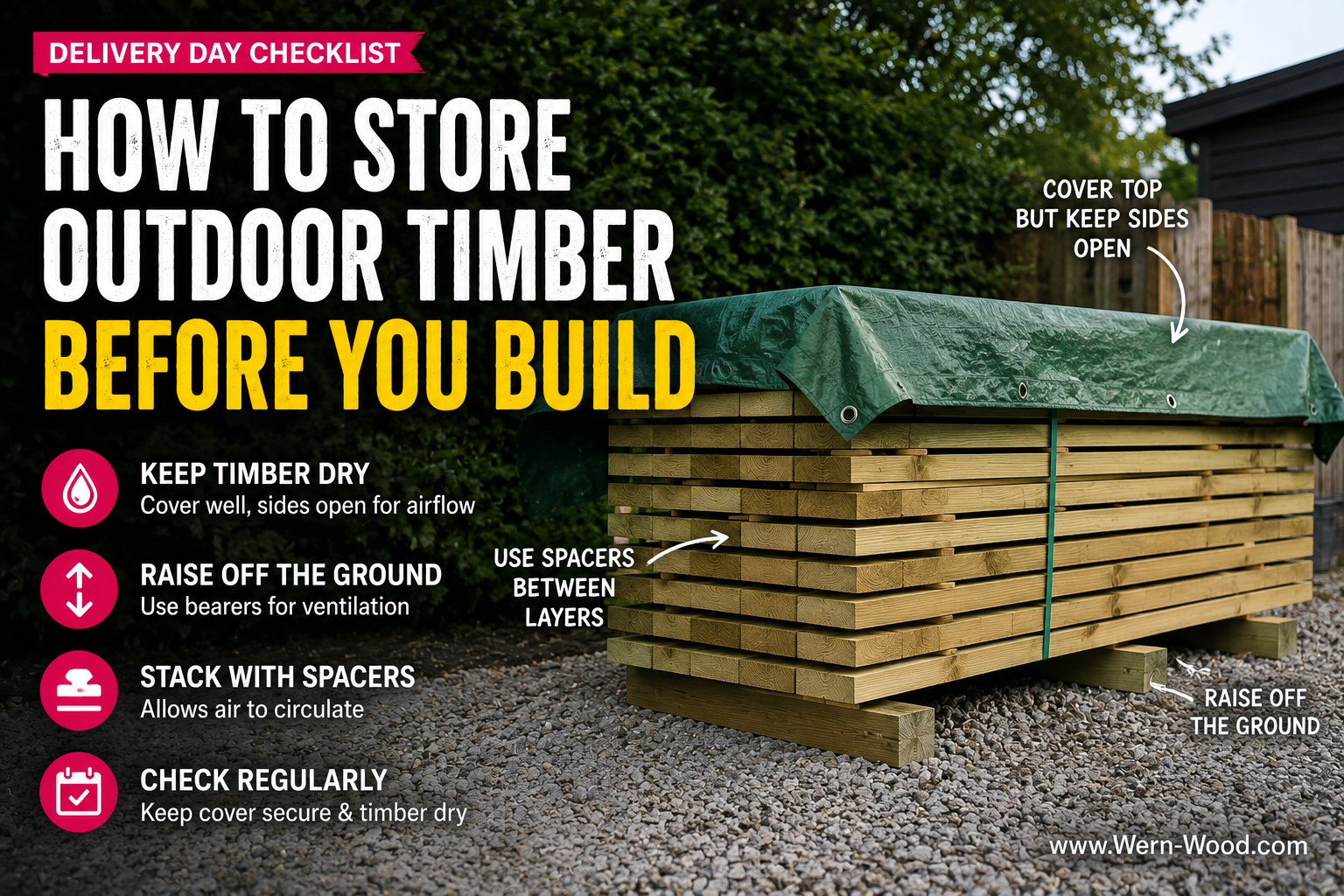 Delivery-Day Checklist: How to Store Outdoor Timber Before You Build