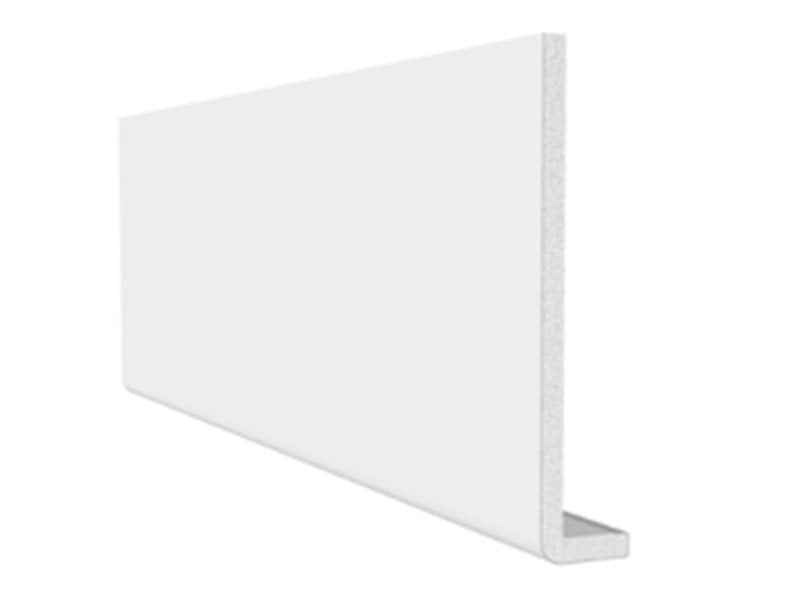 250mm x 5m - 10mm Square Leg Cap Over Fascia White uPVC – FW250