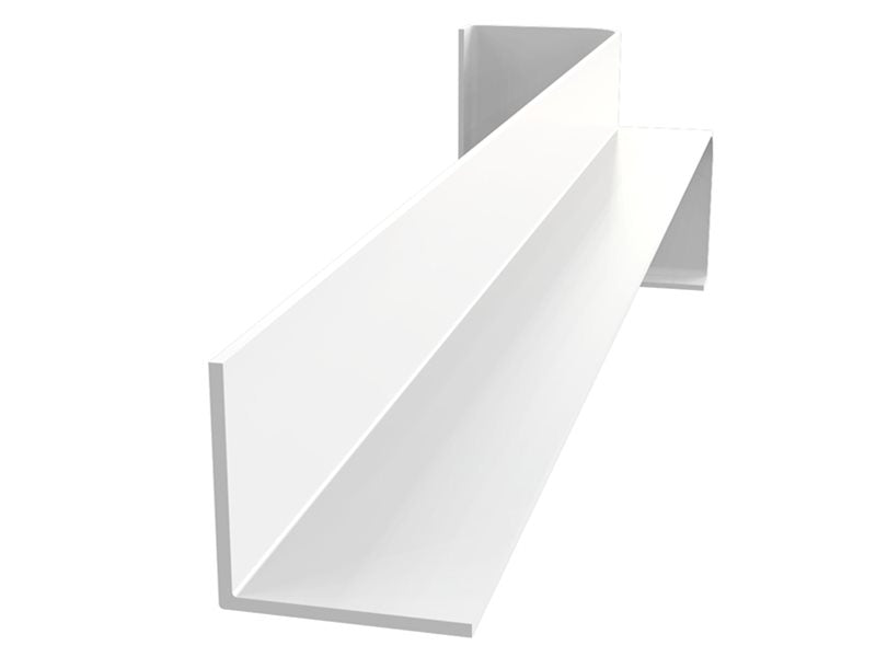 300mm uPVC Fascia Internal Corner White Square Leg – FWXI