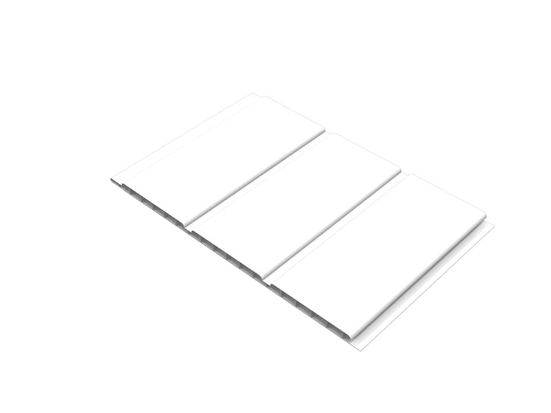 300mm Hollow Soffit Board White uPVC – F312