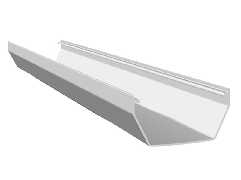 4m Square Gutter White uPVC Rainwater Guttering – FSG400