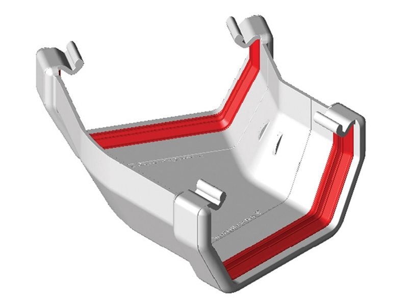 White Square Gutter 150° Angle uPVC – FRS601