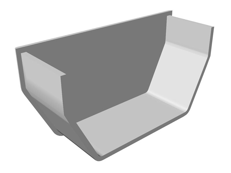 White Square Gutter Internal Stopend uPVC – FRS608