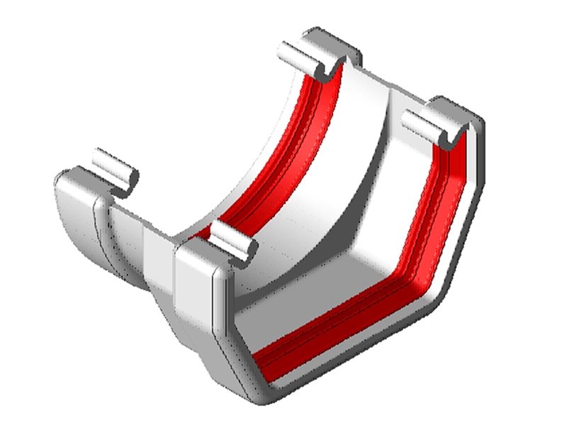 White Square to Round Gutter Adaptor uPVC – FRS611