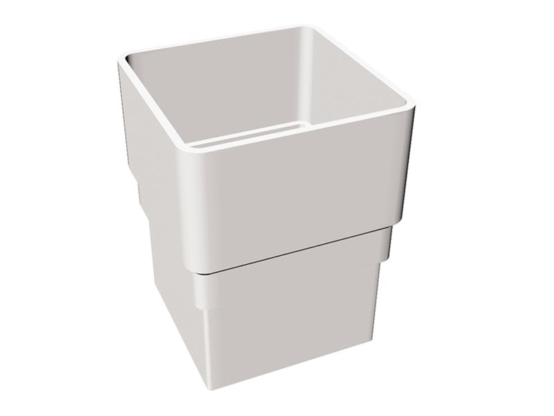 White Square Downpipe Pipe Socket uPVC Connector – FRS525