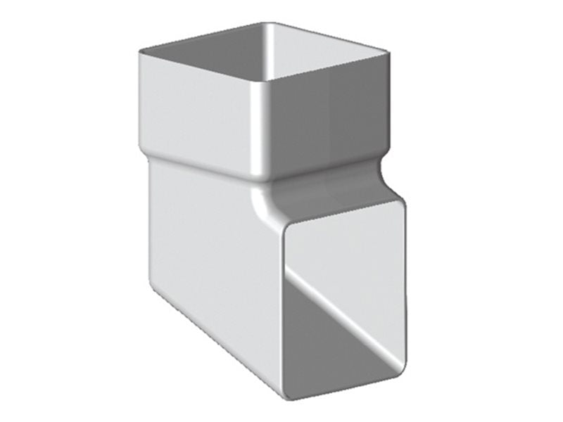 White Square Downpipe Shoe uPVC Outlet – FRS528