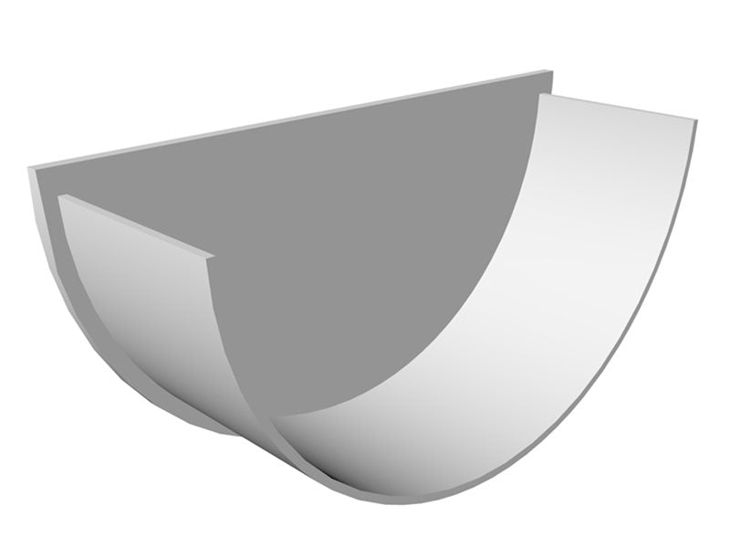 White Round Gutter Internal Stopend uPVC – FRR608