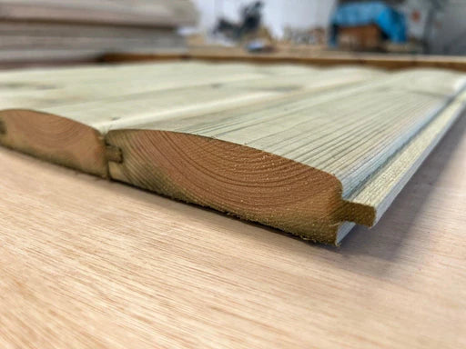 22 x 125mm Treated Softwood Loglap Cladding – 4.8m Length