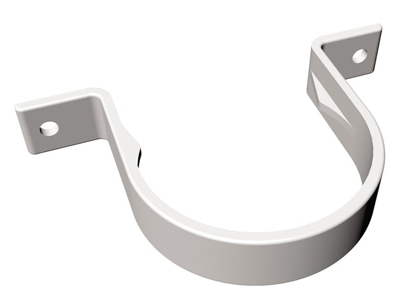 White Round Downpipe Flush Pipe Clip uPVC Bracket – FRR536