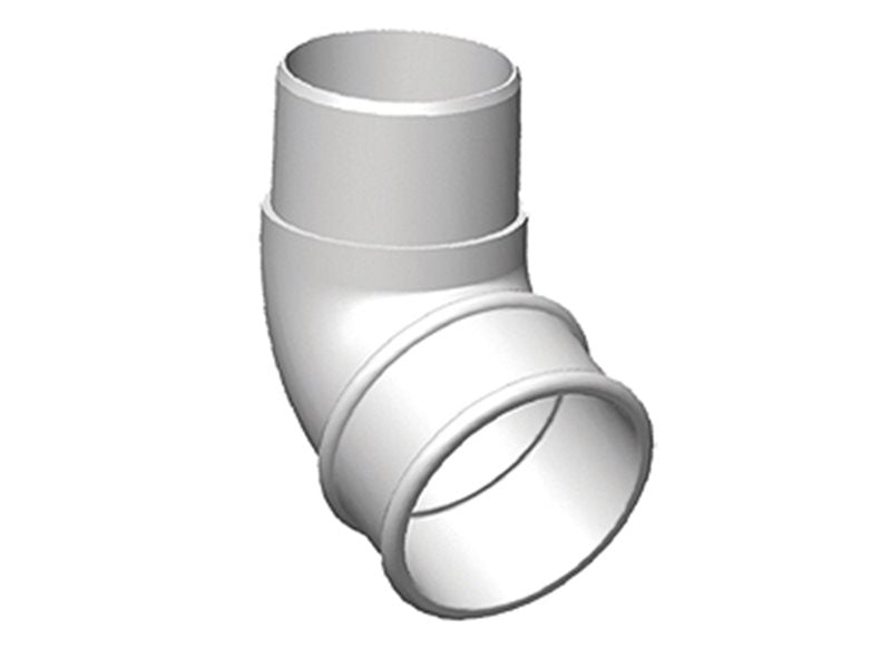 White Round Downpipe 112° Offset Bend uPVC – FRR527