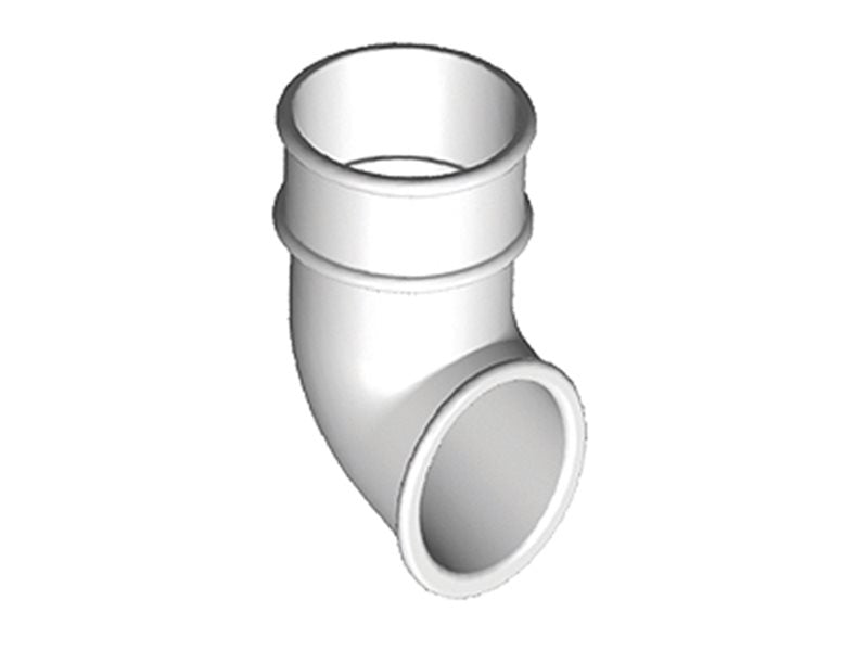 White Round Downpipe Shoe uPVC Outlet – FRR528