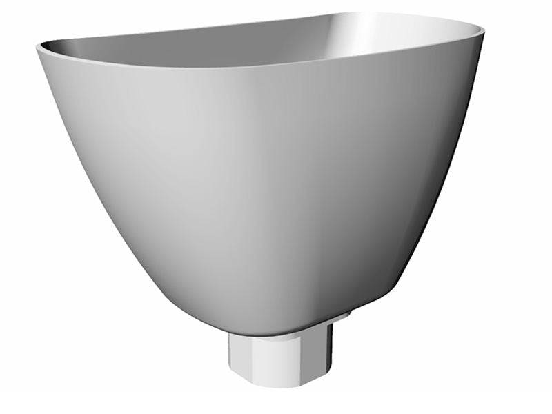 White Square Downpipe Hopper Head uPVC – FRR530