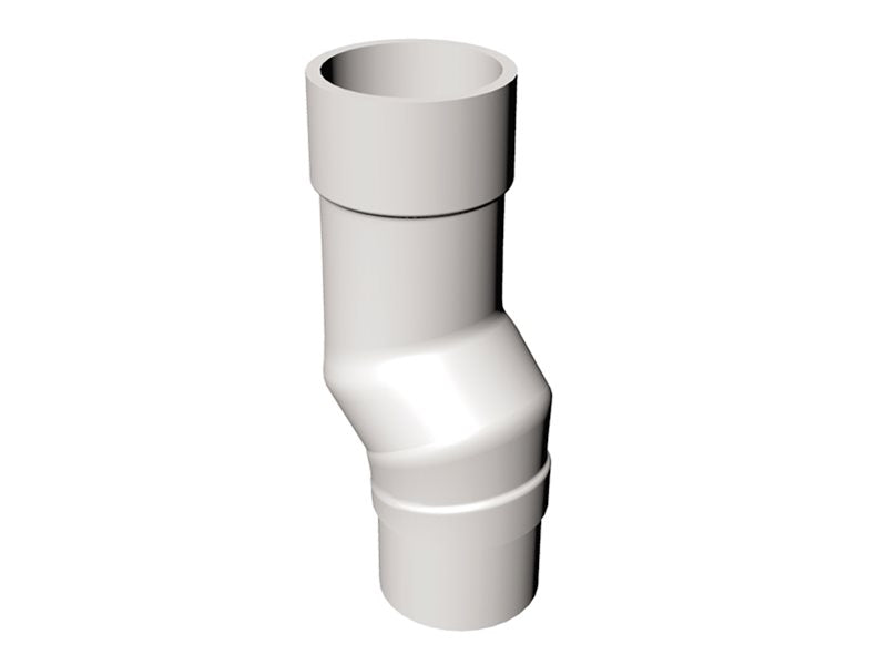 White Round Downpipe Mini Offset Bend uPVC – FRR53