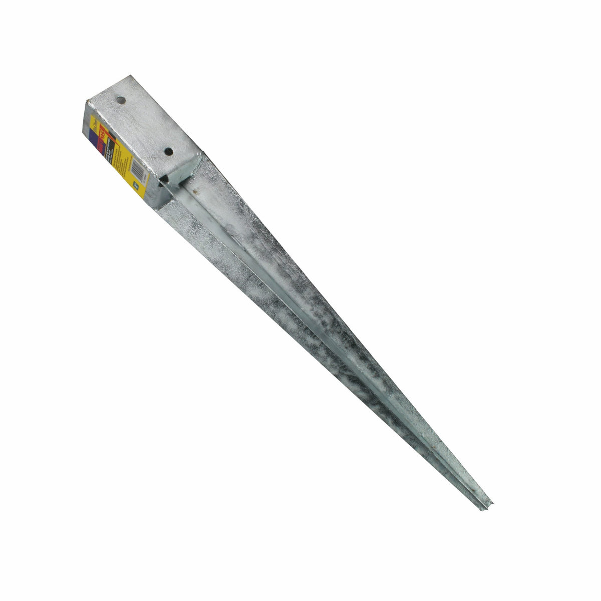 100mm drive-in fence post support spike - brown clamp style