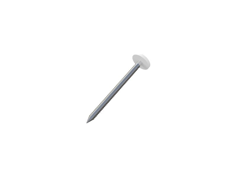 65mm White uPVC Poly Nails – S65PNB