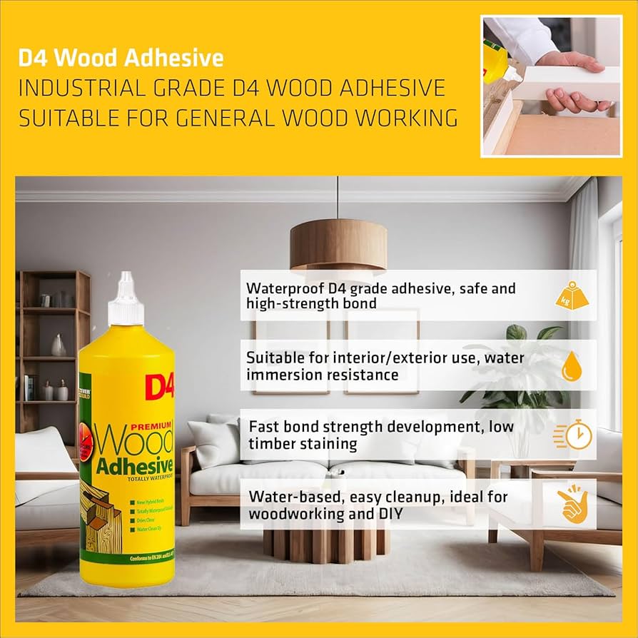 Everbuild D4 Wood Adhesive – 1 Litre