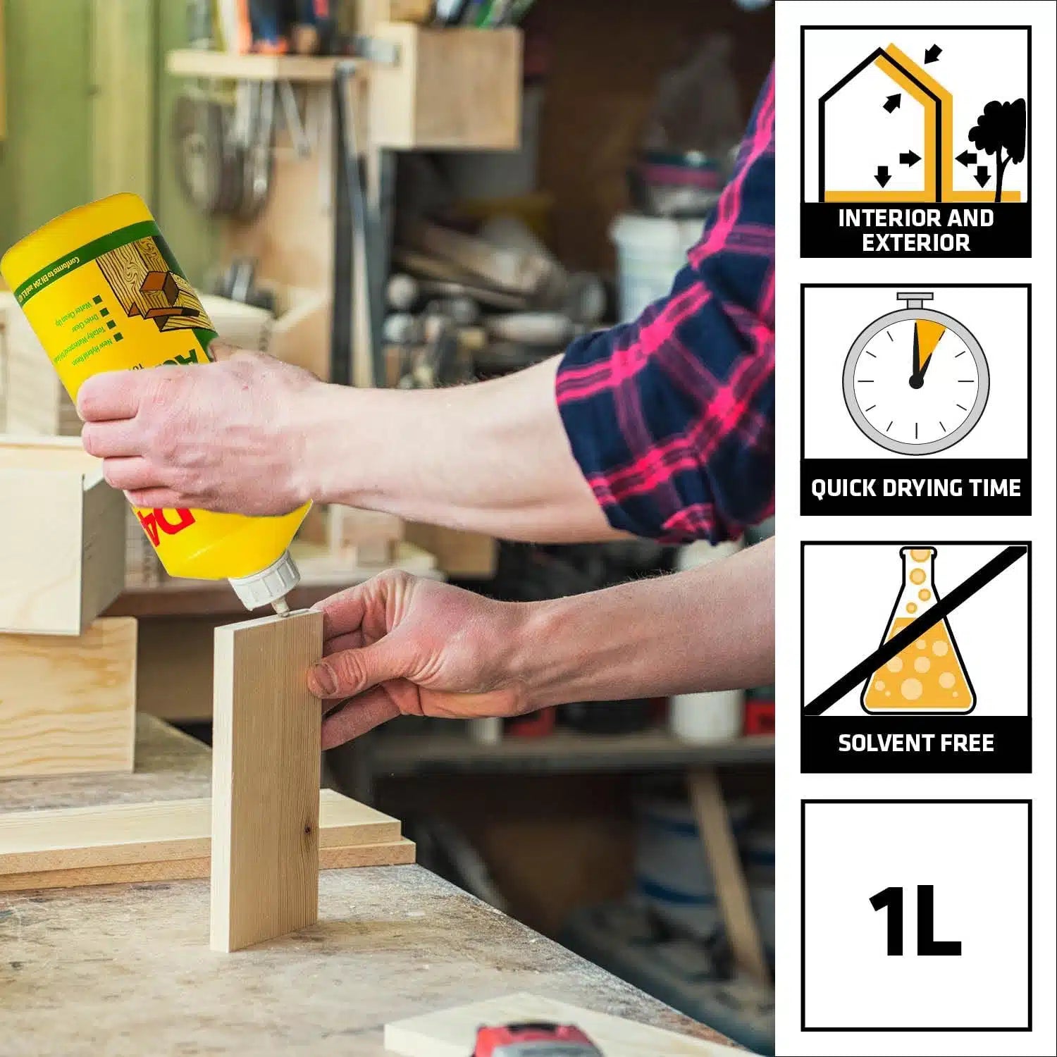 Everbuild D4 Wood Adhesive – 1 Litre