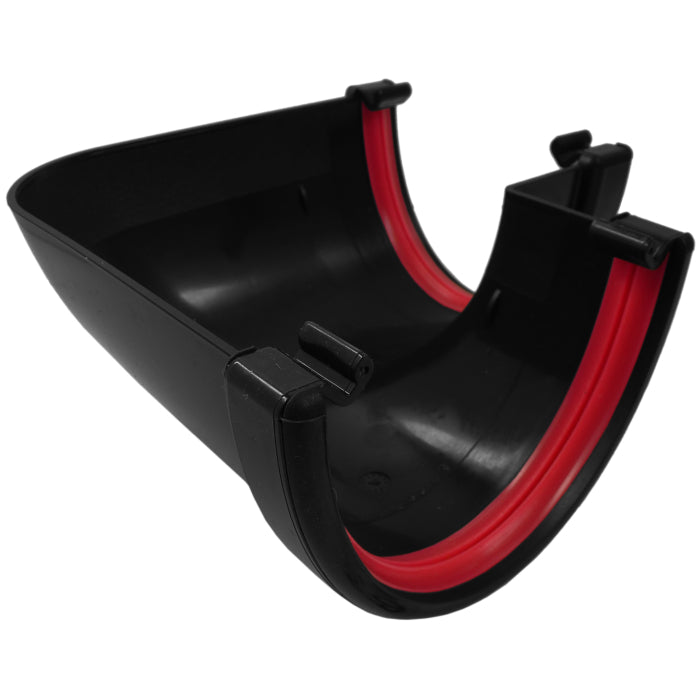 Black Deepflow Gutter 90° Angle uPVC – FDF603
