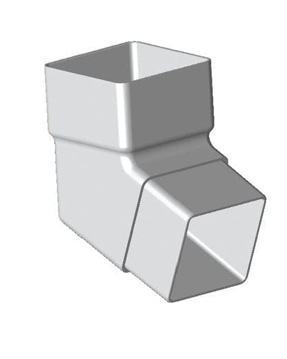Freeflow Square Plastic Downpipe 112.5 degree Offset Bend - White