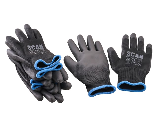 Scan PU Gloves 5 Pair Pack
