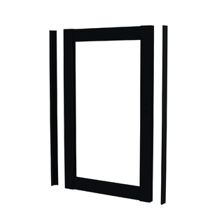 DuraPost aluminium pedestrian gate frame Black
