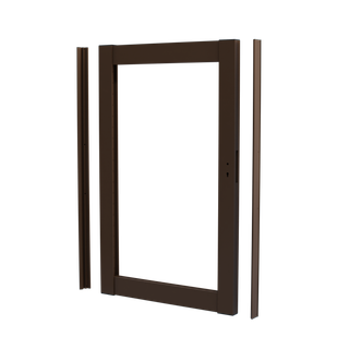 DuraPost aluminium pedestrian gate frame Sepia Brown