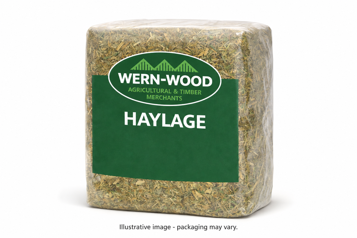 Illustration of bagged haylage; actual packaging may vary