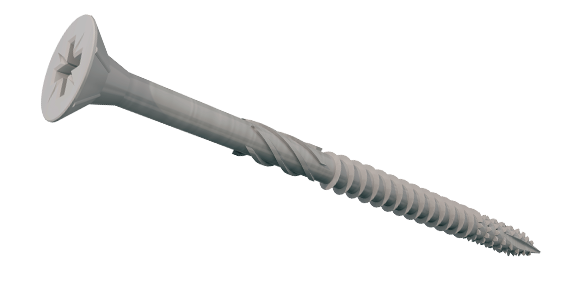 Performance Exterior silver countersunk screws