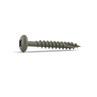 DuraPost 4 x 40mm Pan Head Timber Screws Box of 200 Olive Grey